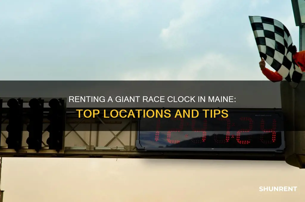 where to rent a giant race clock maine