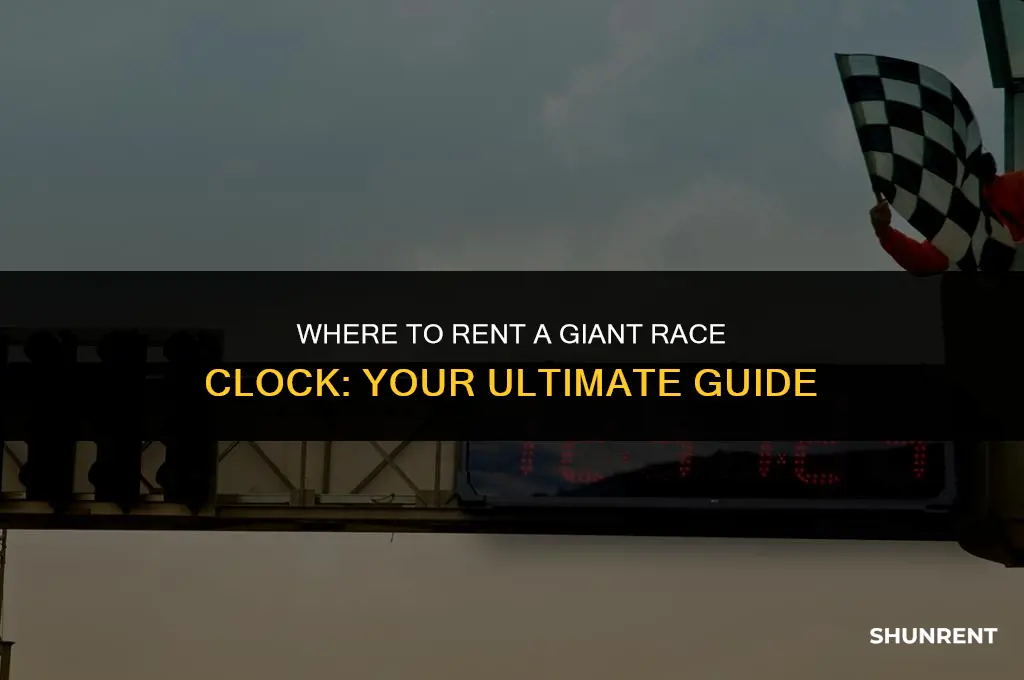 where to rent a giant race clock