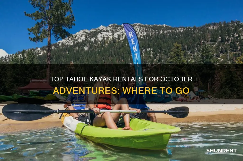 where to rent a kayak in tahoe in october