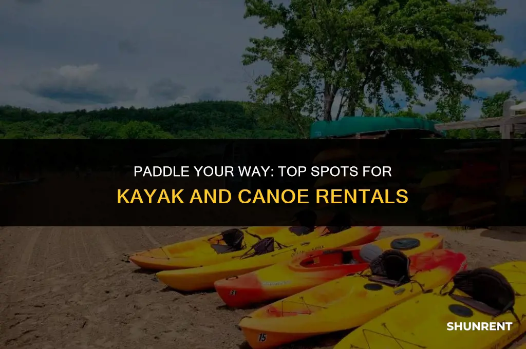 where to rent a kayak or canoe