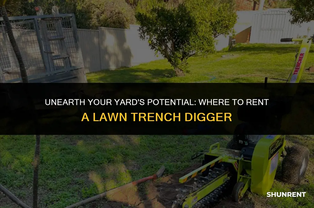 where to rent a lawn trench digger