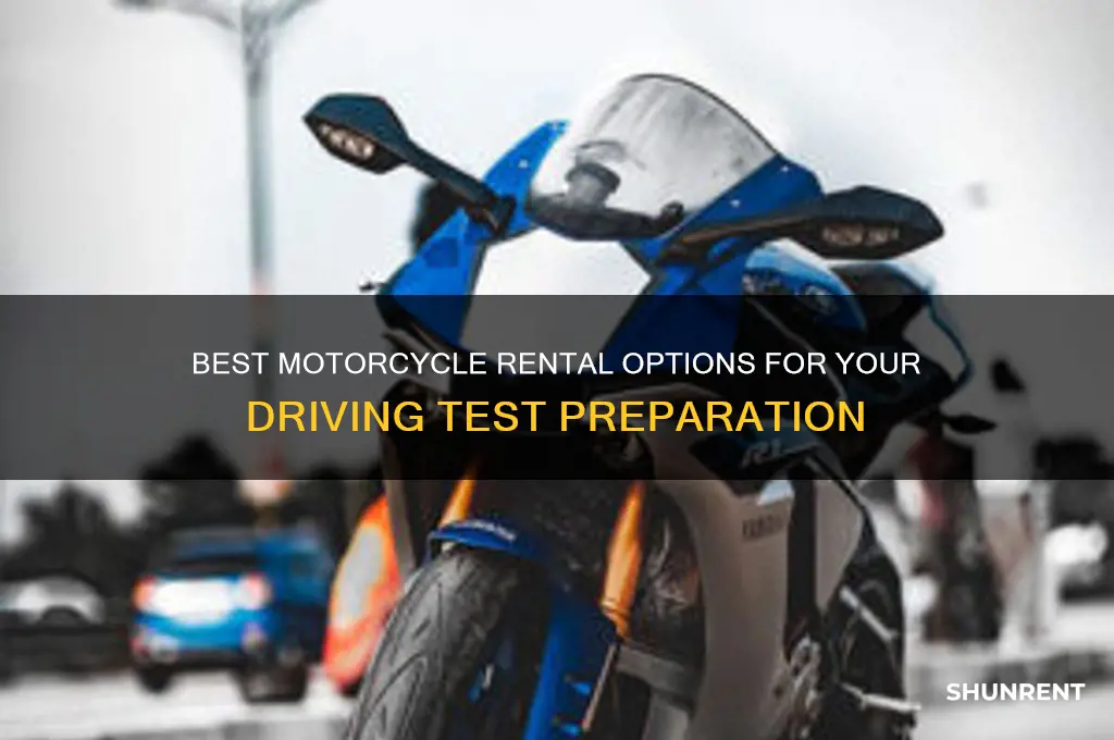 where to rent a motorycycle for driving test