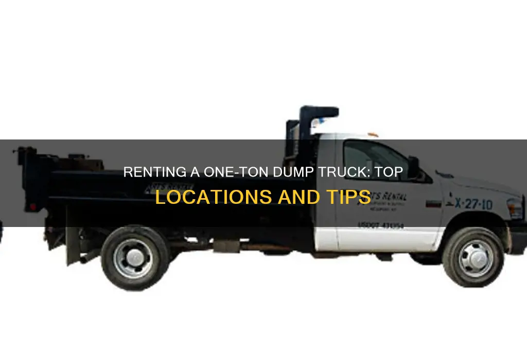 where to rent a one ton dump truck