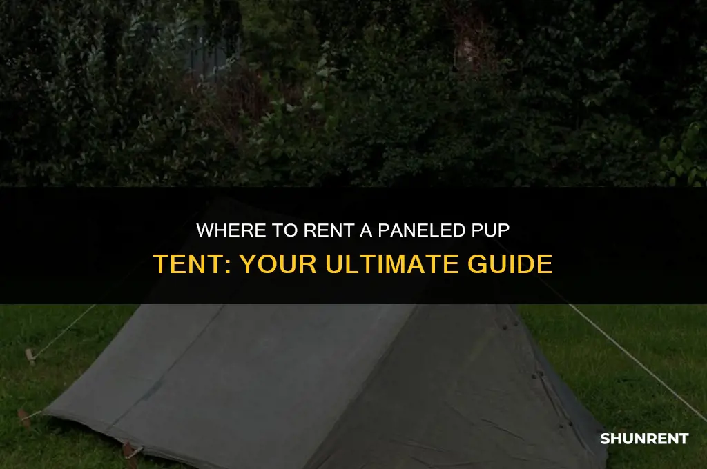 where to rent a paneled pup tent