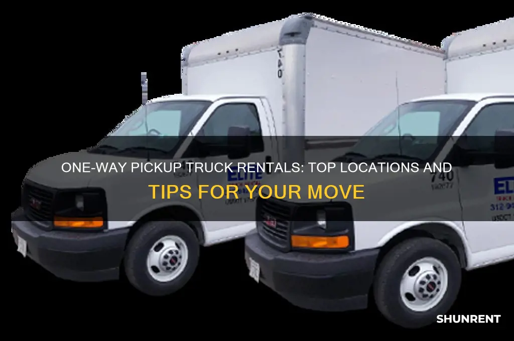 where to rent a pickup truck one way