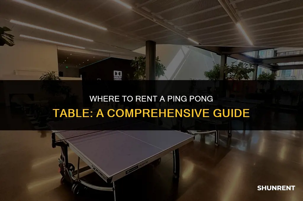 where to rent a ping pong table
