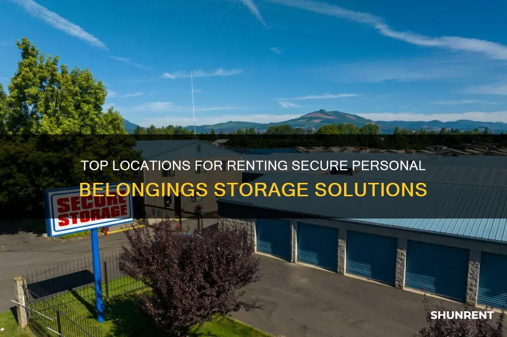 where to rent a place to store personal belongings