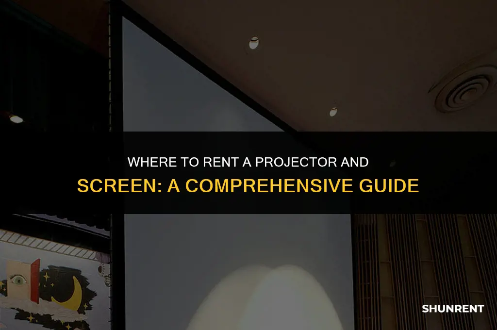 where to rent a projector and screen