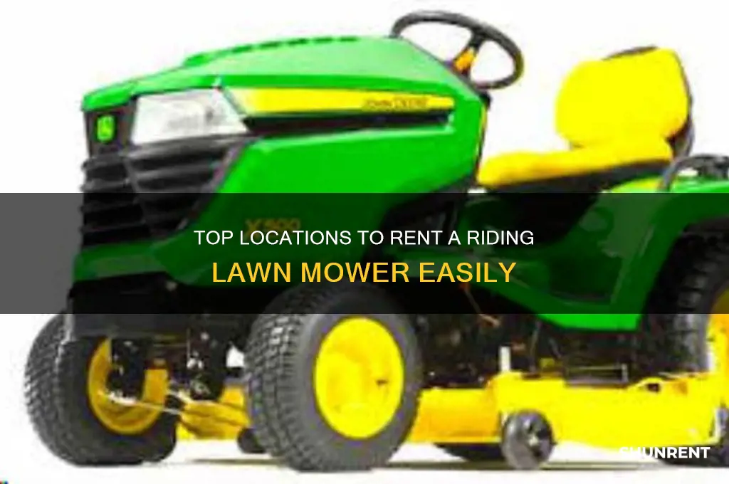 where to rent a riding lawn mower