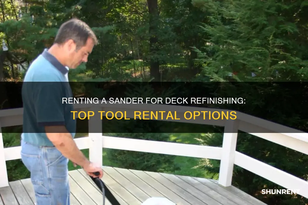 where to rent a sander to sand a deck