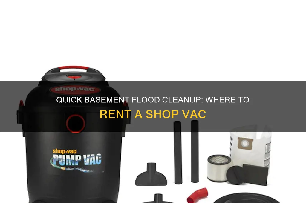 where to rent a shop vac for a flooded basement
