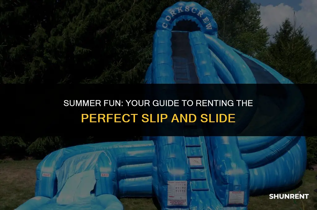 where to rent a slip and slide
