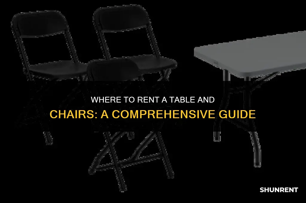 where to rent a table and chairs