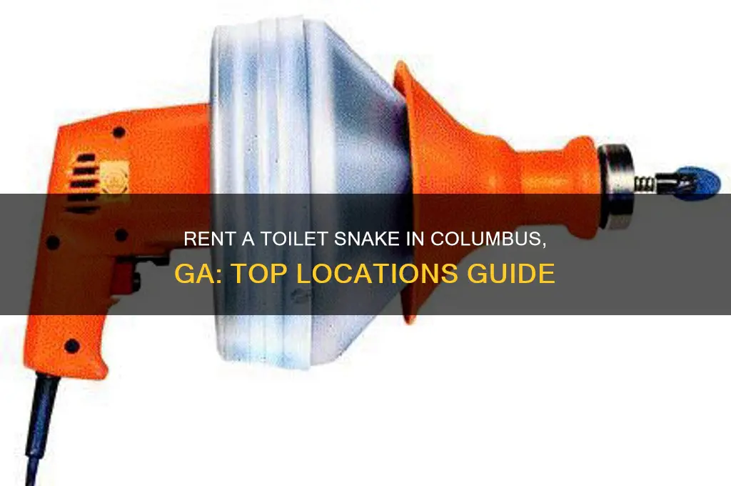where to rent a toilet snake in columbus ga
