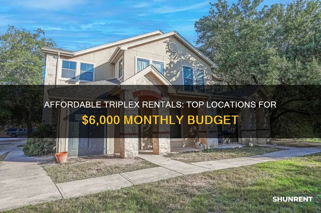 where to rent a triplex for 6 000 a month