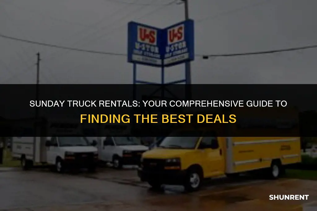 where to rent a truck on sunday