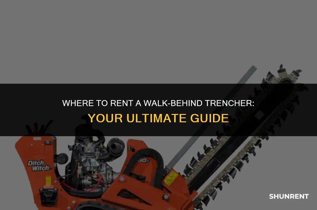 where to rent a walk behind trencher