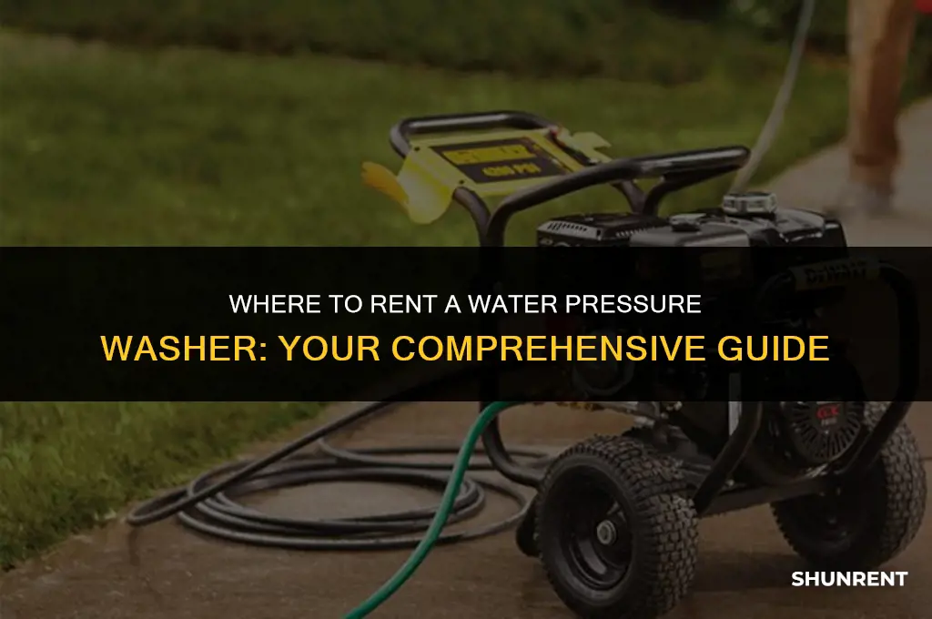 where to rent a water pressure washer