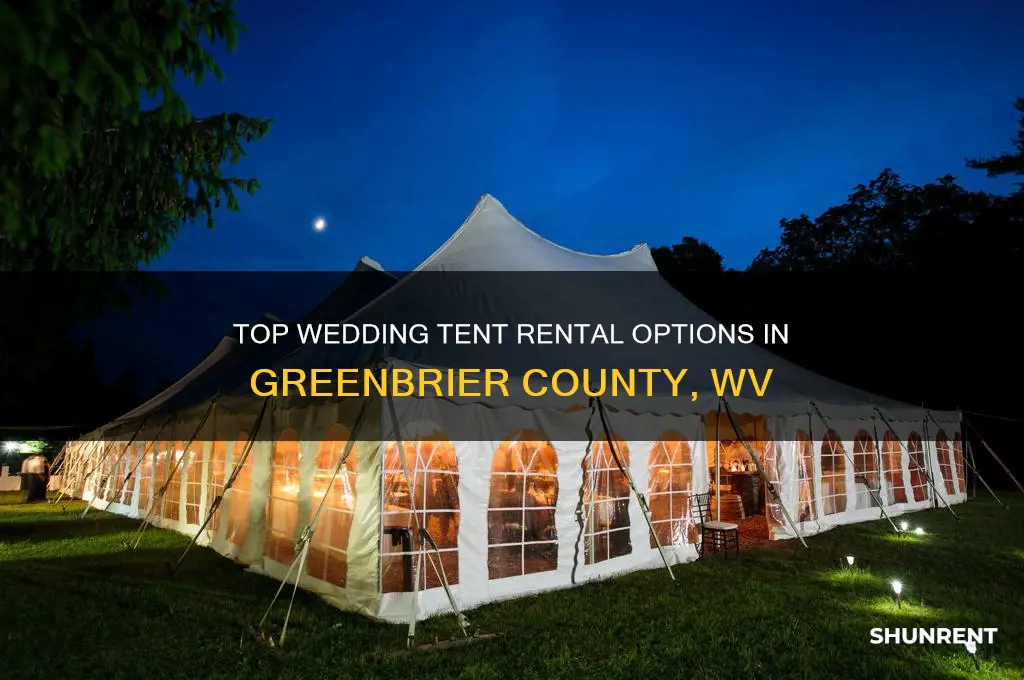 where to rent a wedding tent in greenbrier county wv
