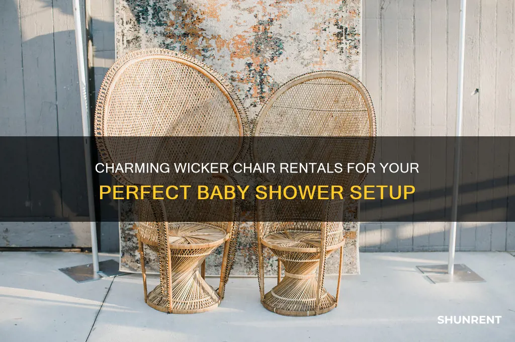 where to rent a wicker chair for baby shower