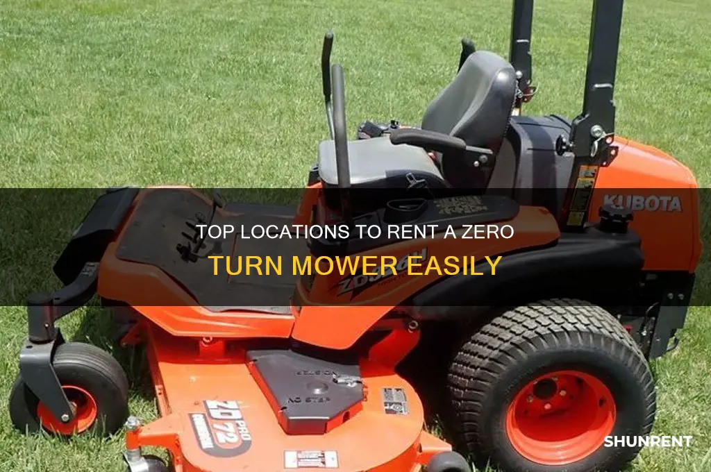 where to rent a zero turn mower