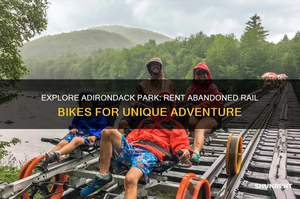 where to rent abandoned rail bikes at adirondack park