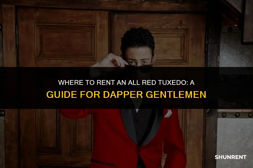 where to rent an all red tux