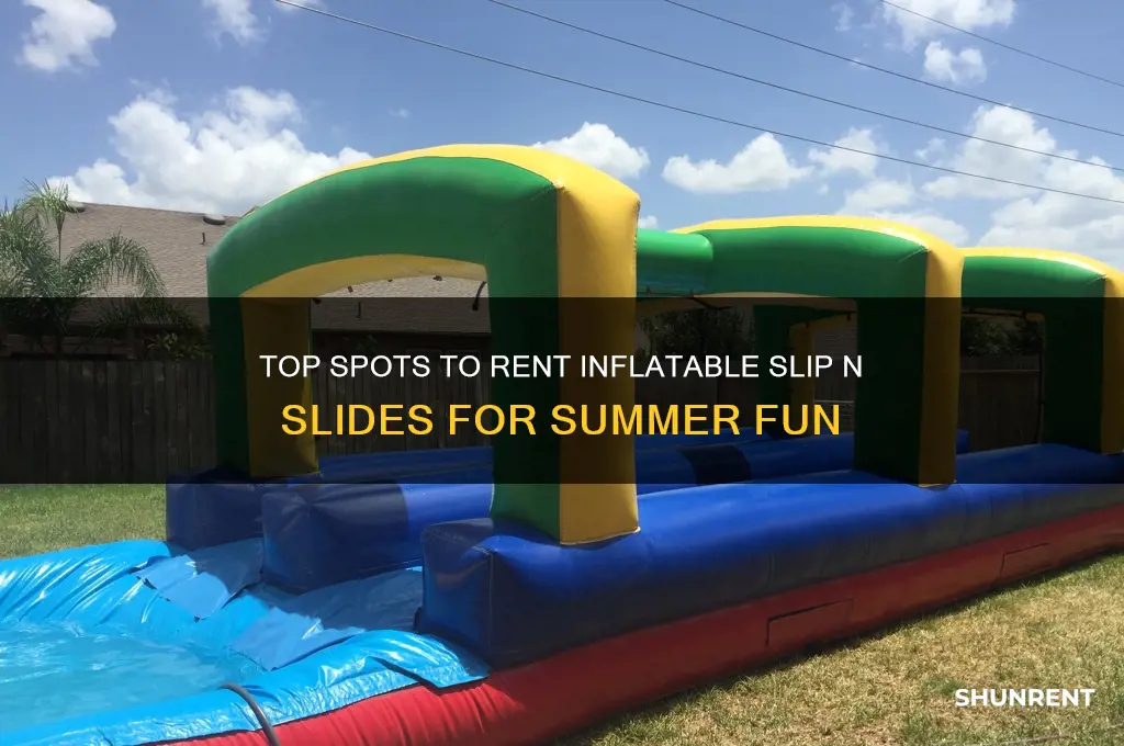 where to rent an inflatable slip n slide