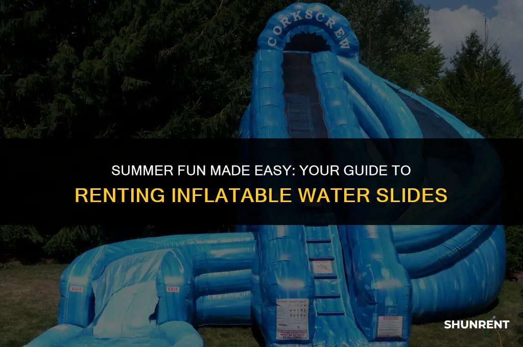 where to rent an inflatable water slide