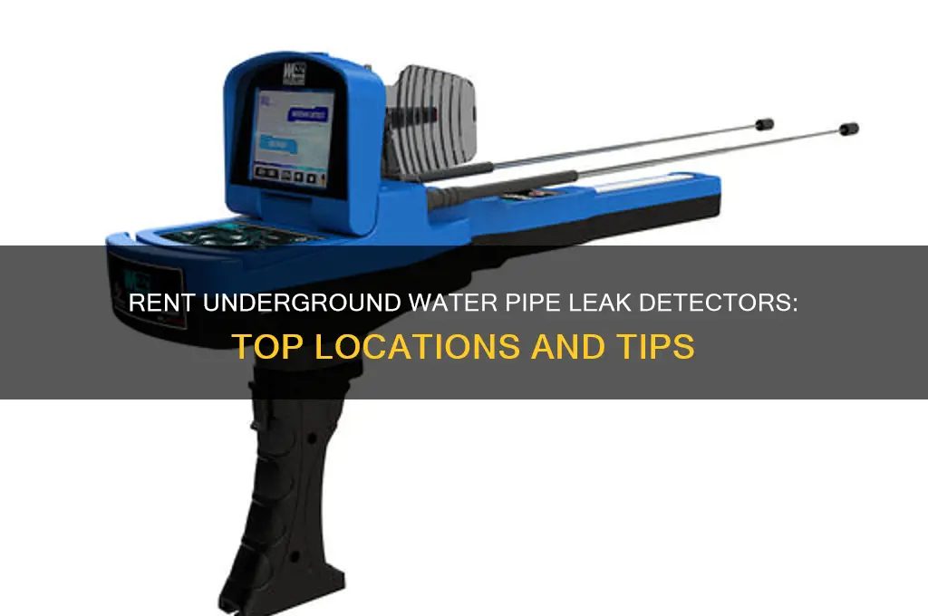 where to rent an underground water pipe leak detector