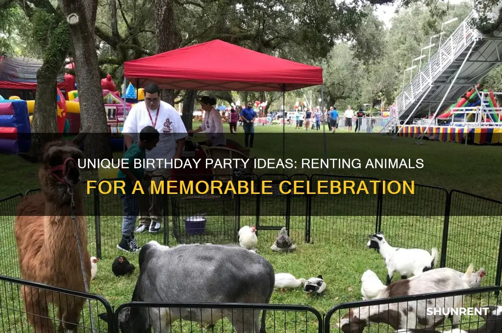 where to rent animals for a birthday party