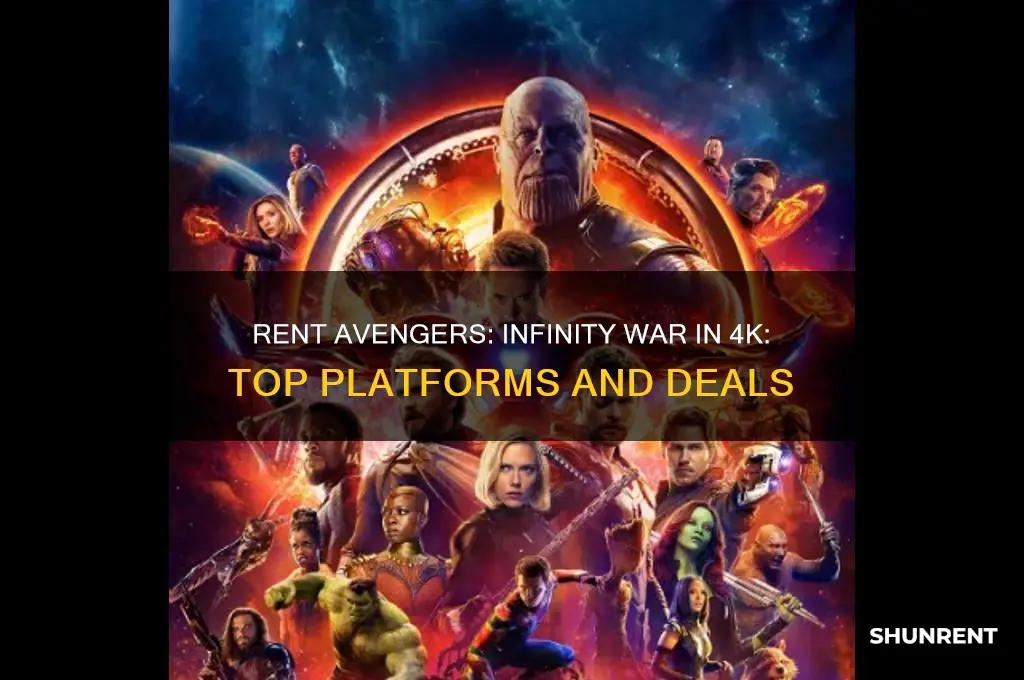 where to rent avengers infinity war in 4k