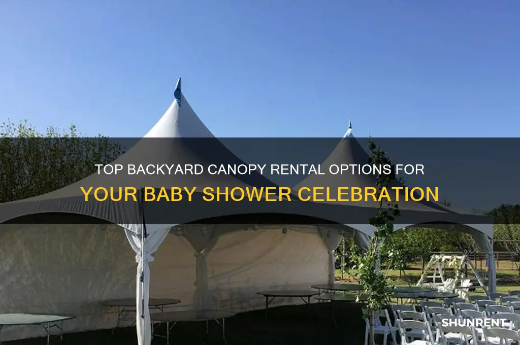 where to rent backyard canopy for baby shower