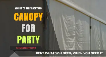 Where to Rent Backyard Canopy for Party
