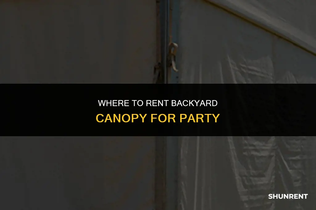where to rent backyard canopy for party