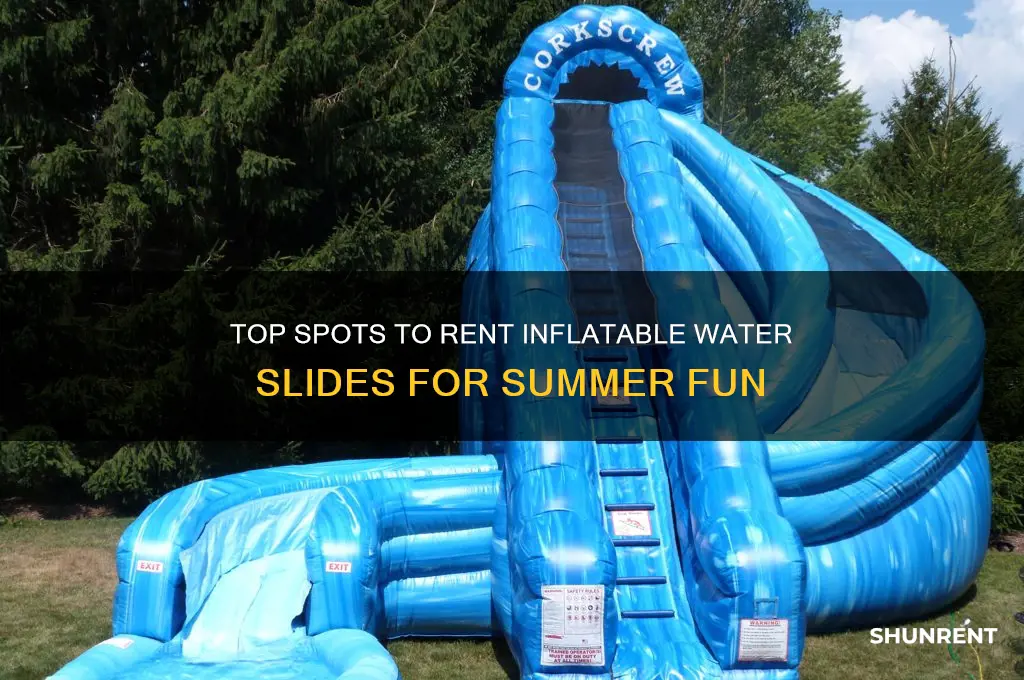 where to rent blow up water slides