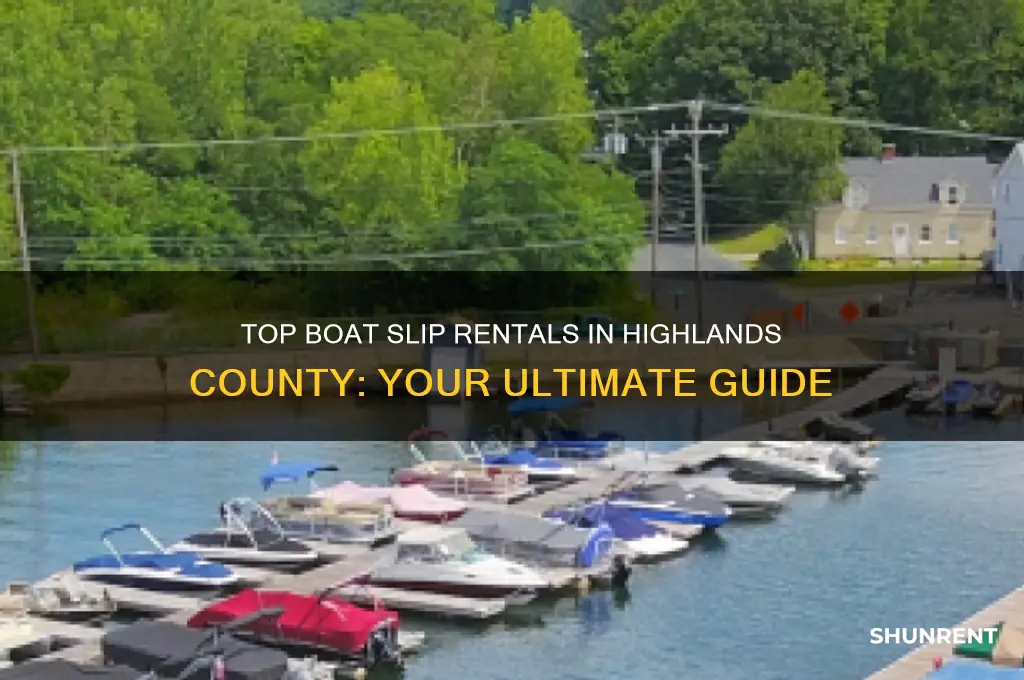 where to rent boat slip in highlands county