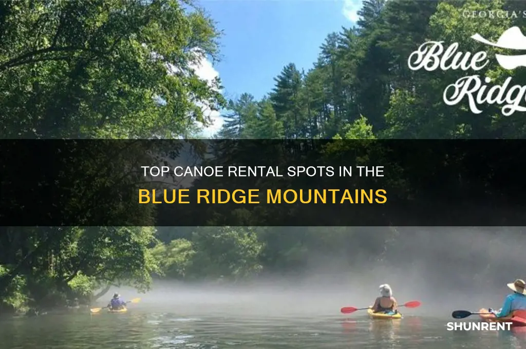 where to rent canoe in blue ridge mountains