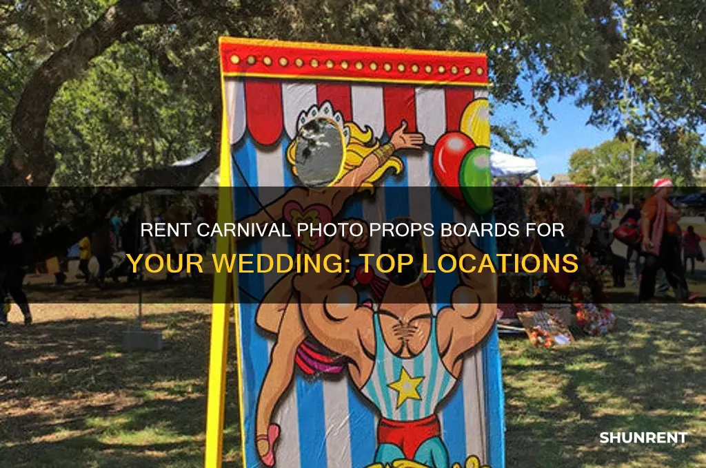 where to rent carnival photo props board for weddings