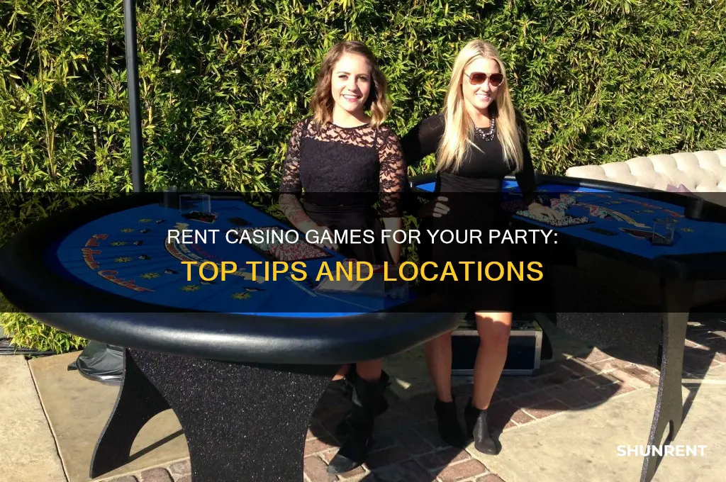 where to rent casino games for a party