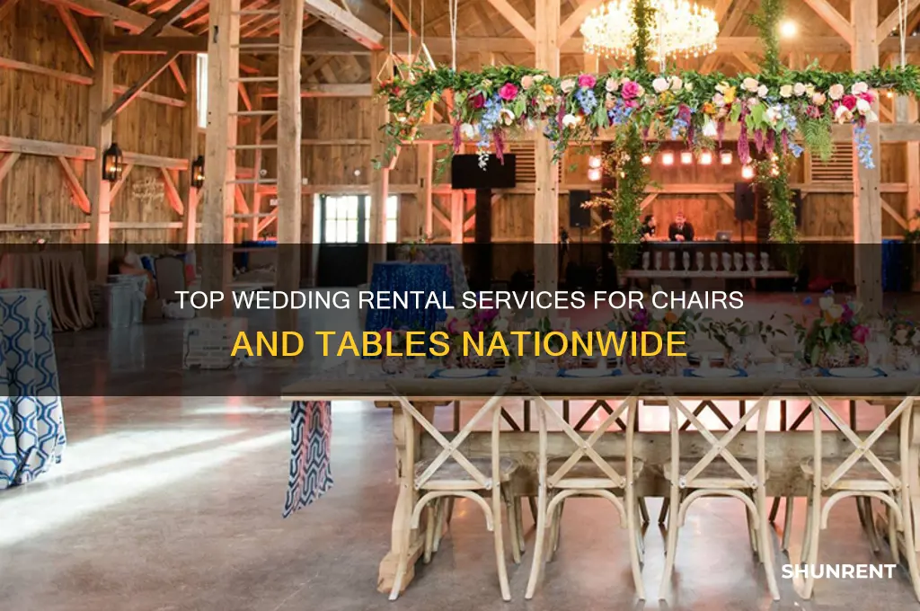 where to rent chairs and tables for wedding