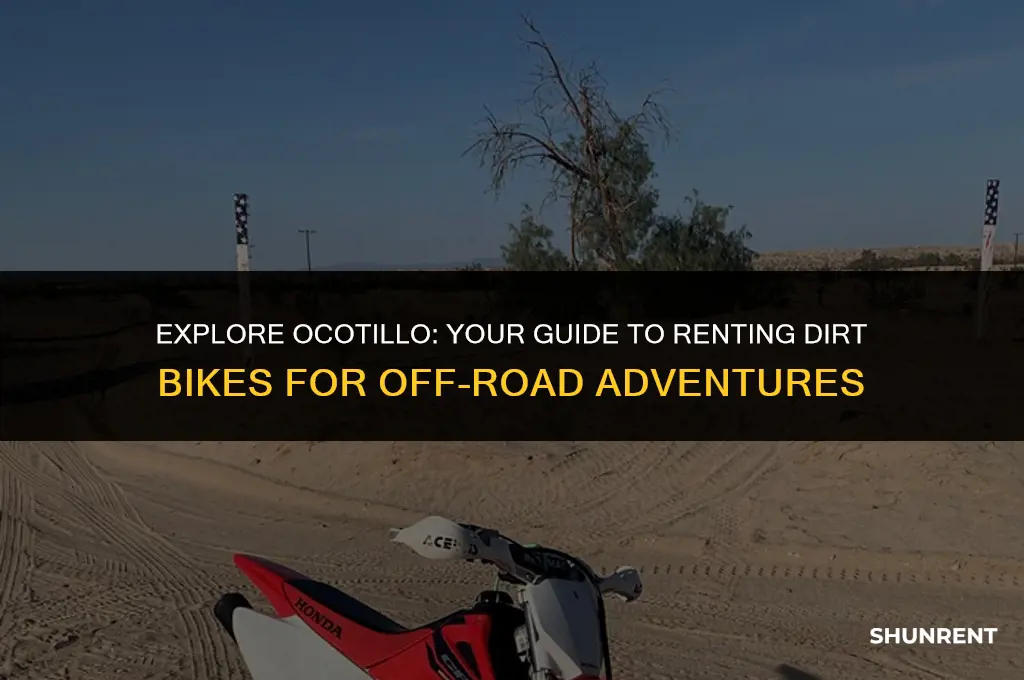 where to rent dirt bike in ocotillo