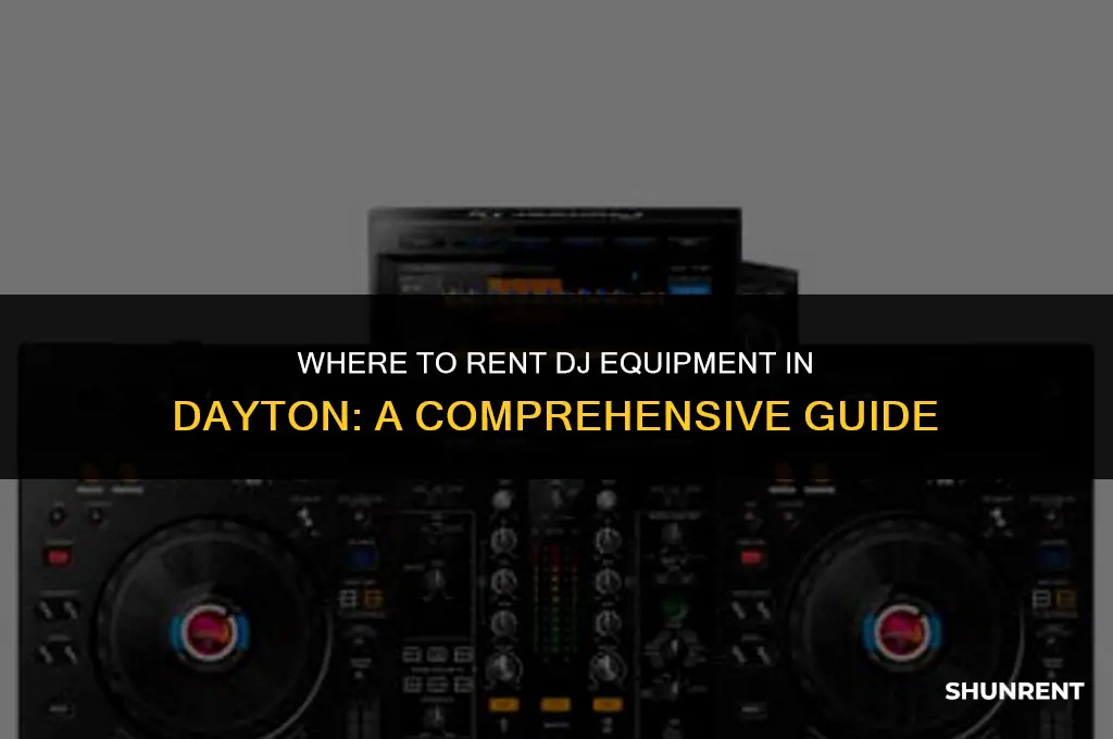 where to rent dj equipment in dayton