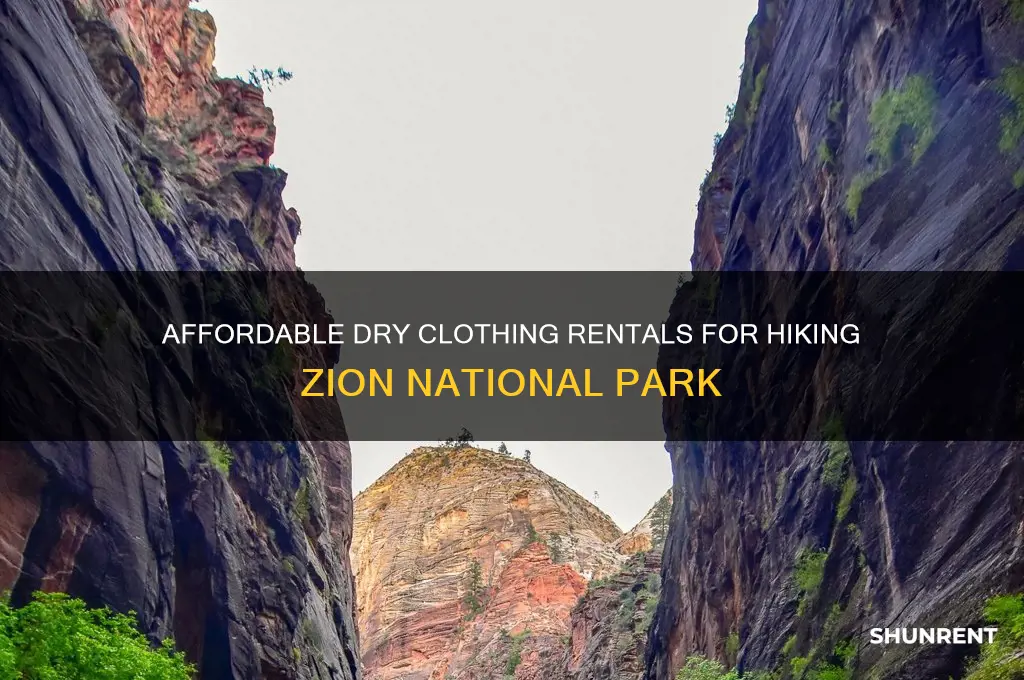 where to rent dry clothes to hike zion cheap