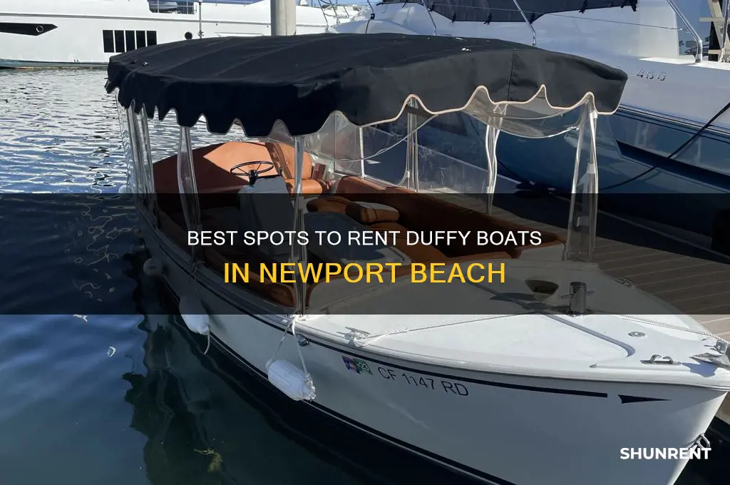 where to rent duffy boats in newport beach