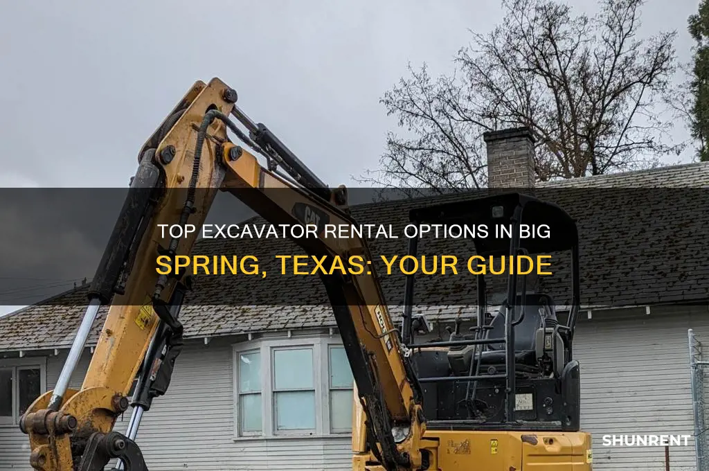 where to rent excavators in big spring tx