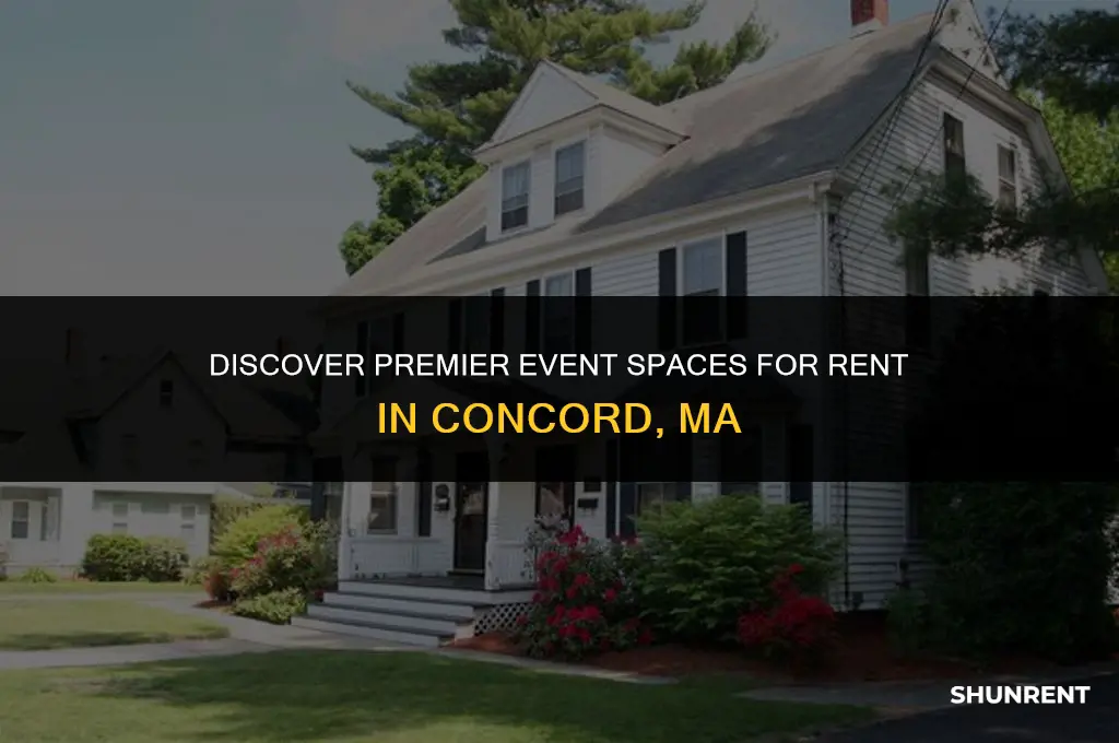 where to rent facilities in concord ma
