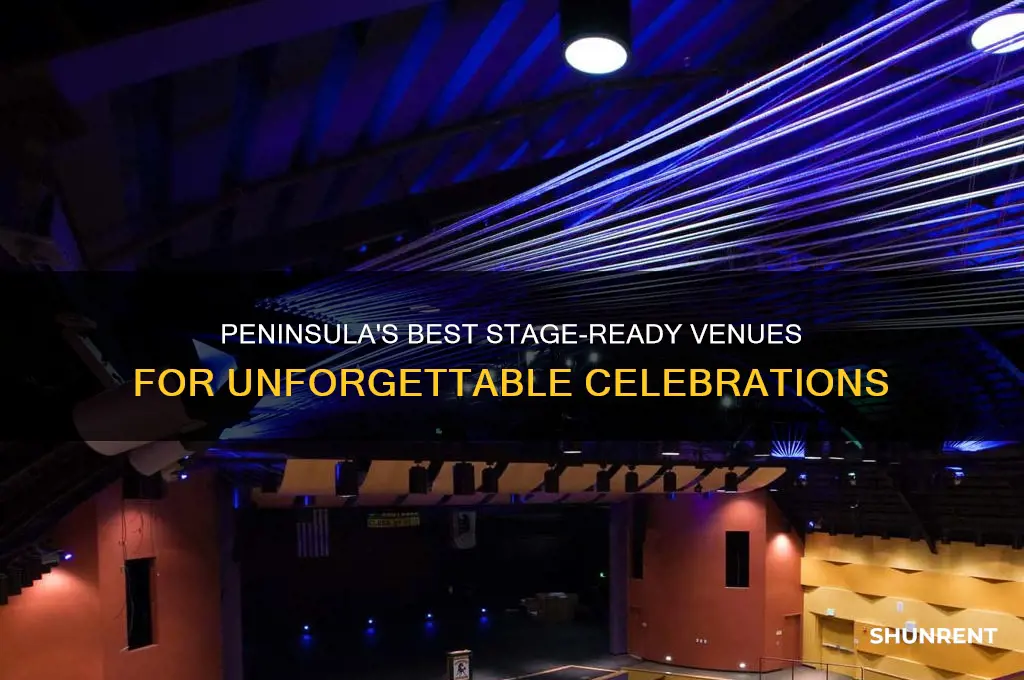 where to rent facility for celebration with stage on peninsula