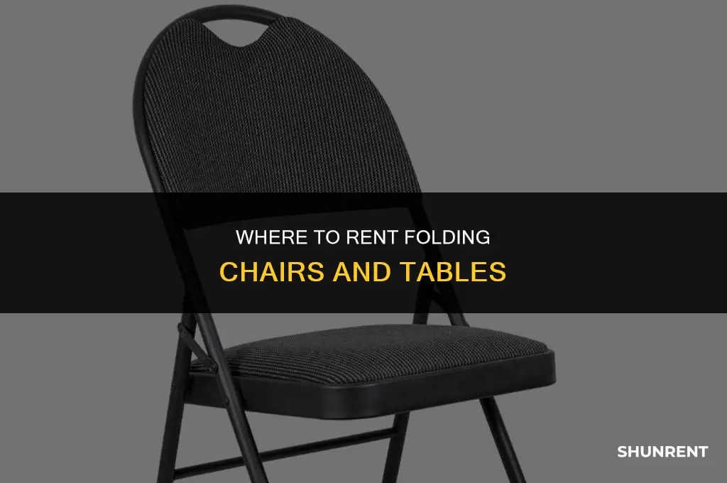 where to rent folding chairs and tables