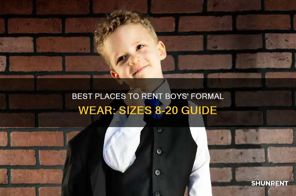where to rent formal wear for boys size 8-20